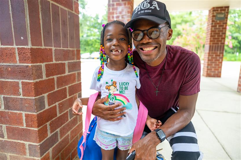 Kindergarten students start their school year